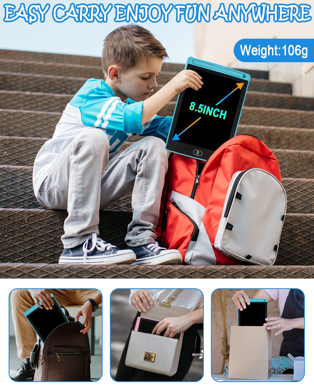Ardoise LCD pour enfants - 2ans et plus