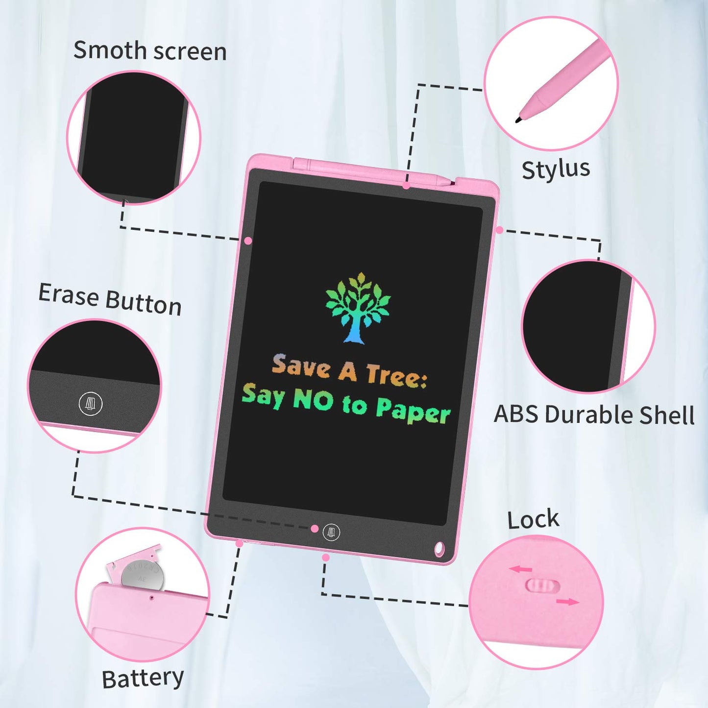 Ardoise LCD pour enfants - 2ans et plus
