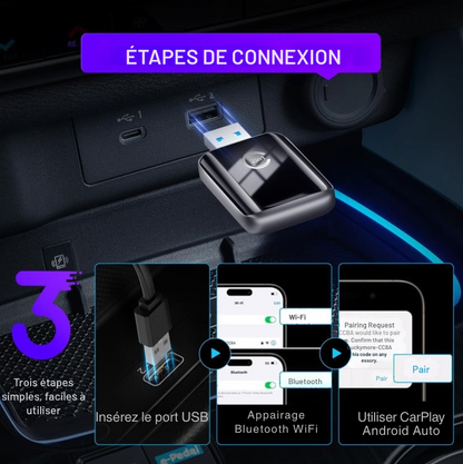 📱 CarPlay Wireless Pro™ — Adaptateur CarPlay & Android Auto Sans Fil CoolTrucs™