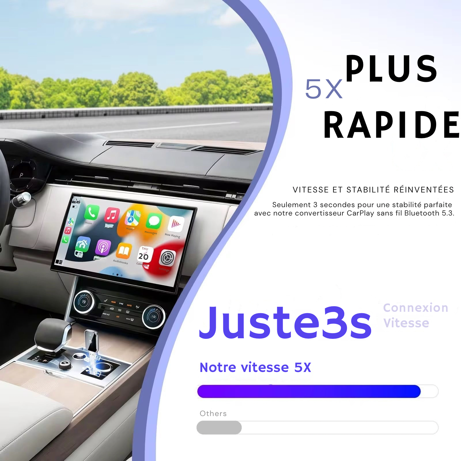 📱 CarPlay Wireless Pro™ — Adaptateur CarPlay & Android Auto Sans Fil CoolTrucs™