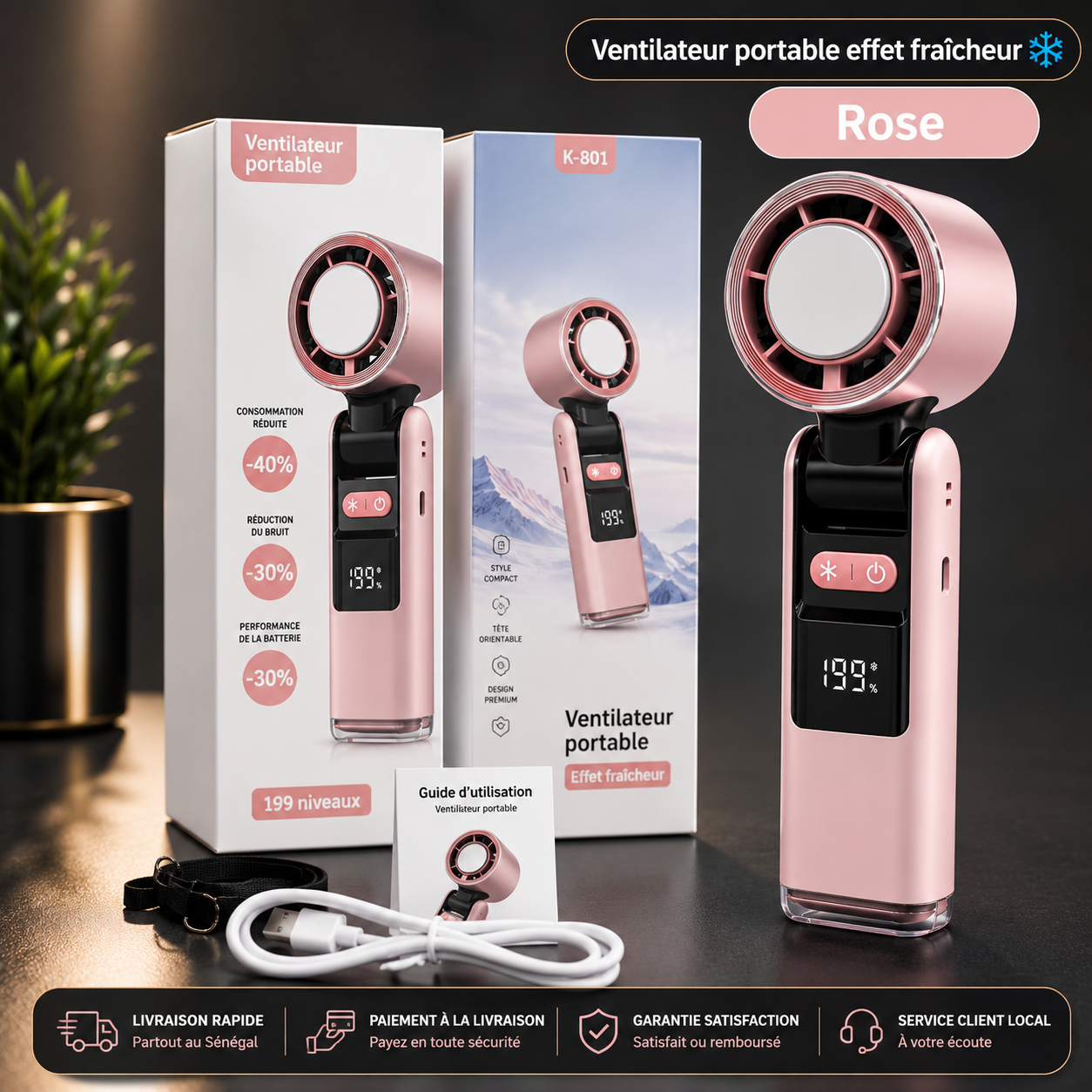 CoolBreeze - Ventilateur Portable à effet Clim CoolTrucs™