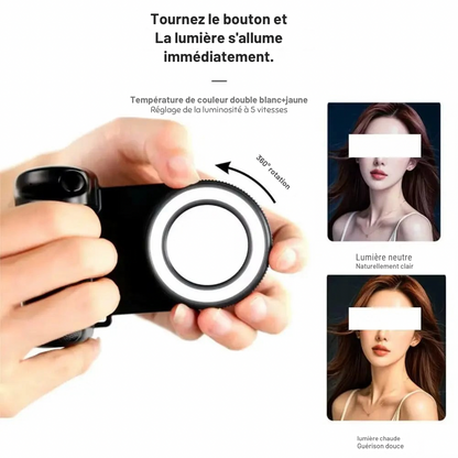Grip Magnétique Smartphone avec Lumière Led - TELESIN CoolTrucs™