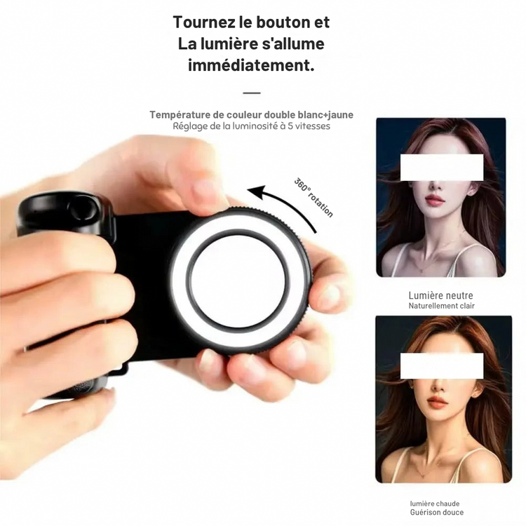 Grip Magnétique Smartphone avec Lumière Led - TELESIN CoolTrucs™
