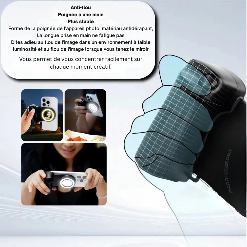 Grip Magnétique Smartphone avec Lumière Led - TELESIN CoolTrucs™