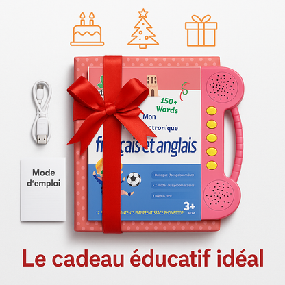 Livre électronique Bilingue Français & Anglais  | +150 mots, comptines et Jeux éducatif | 3ans et Plus CoolTrucs™