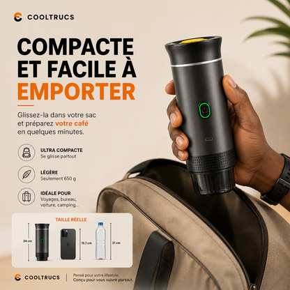 ☕ Machine à Café Portable CoolCafé™ | Nespresso Compatible CoolTrucs™