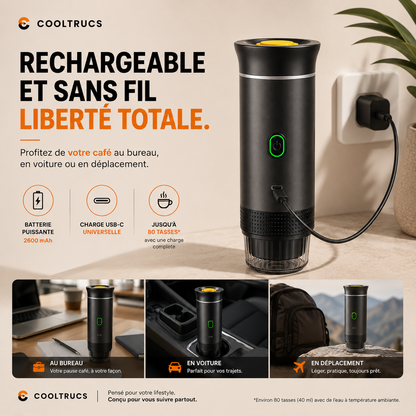 ☕ Machine à Café Portable CoolCafé™ | Nespresso Compatible CoolTrucs™