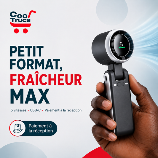 CoolSummer™ — Le mini ventilateur portable qui te garde au frais CoolTrucs™