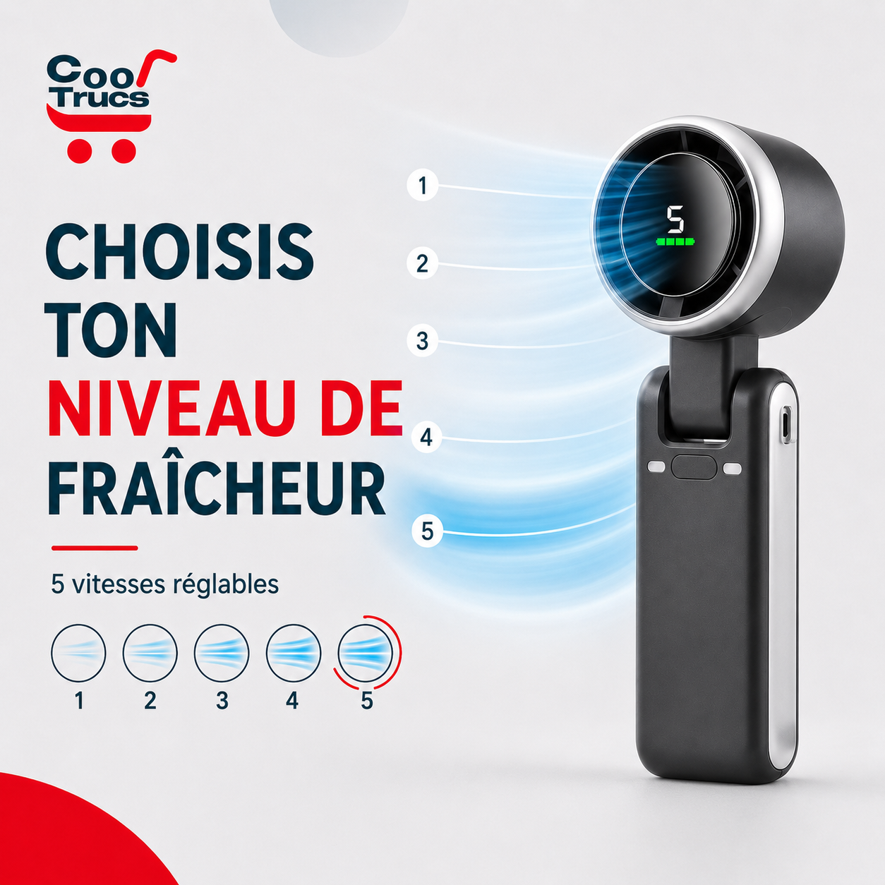 CoolSummer™ — Le mini ventilateur portable qui te garde au frais CoolTrucs™