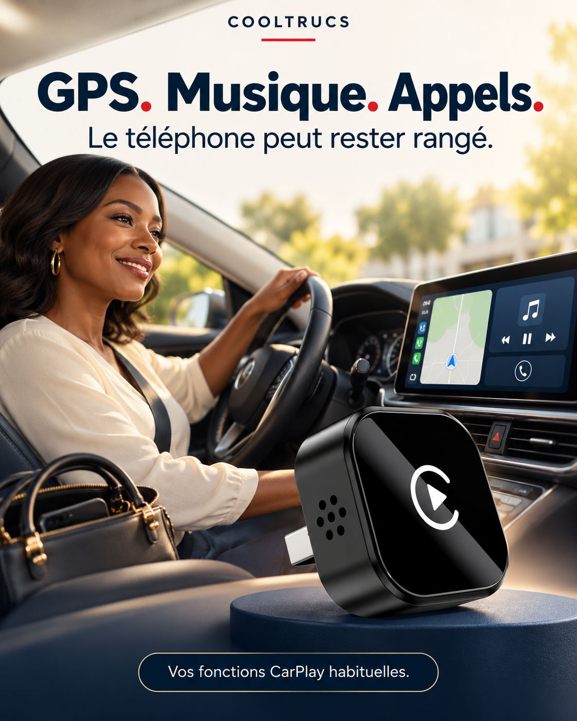 📱 CarPlay Wireless Pro™ — Adaptateur CarPlay & Android Auto Sans Fil CoolTrucs™