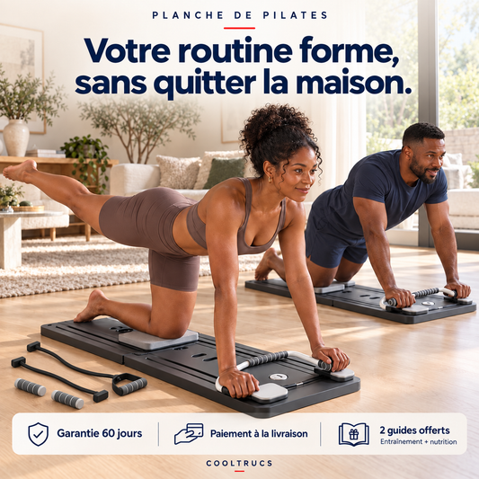 Planche de Pilate  CoolTrucs™ Multifonction - Pilates, Gainage & Renforcement musculaire CoolTrucs™