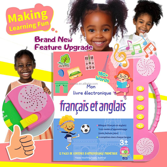 Livre électronique Bilingue Français & Anglais  | +150 mots, comptines et Jeux éducatif | 3ans et Plus CoolTrucs™