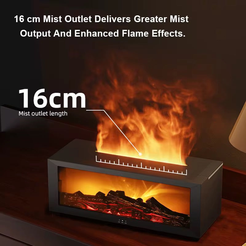 Cheminée Zen™ – Diffuseur d’Huiles Essentielles & Humidificateur Effet Flamme CoolTrucs™