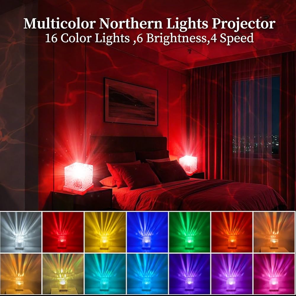 AURA LIGHT™ – Lampe d’ambiance aurore boréale & lumière relaxante pour chambre CoolTrucs™