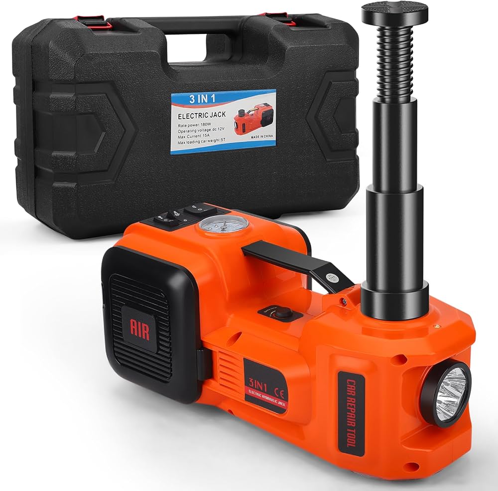 Kit d’Urgence Voiture | Cric Hydraulique Électrique 5T 12V 180W CoolTrucs™
