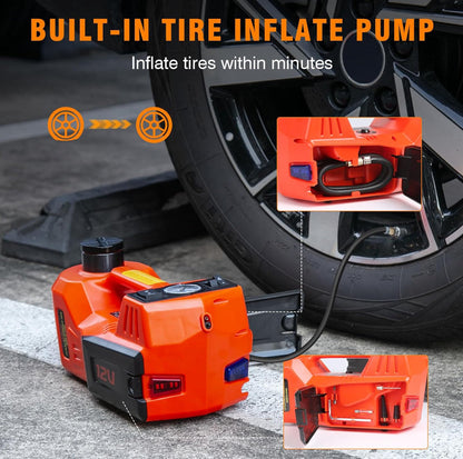 Kit d’Urgence Voiture | Cric Hydraulique Électrique 5T 12V 180W CoolTrucs™