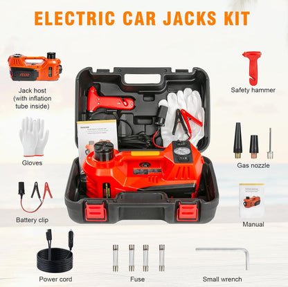 Kit d’Urgence Voiture | Cric Hydraulique Électrique 5T 12V 180W CoolTrucs™