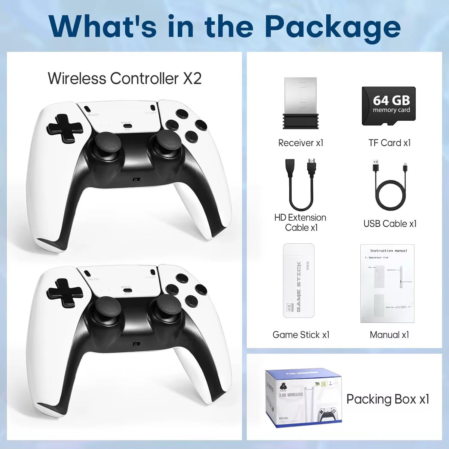 GameStick Retro™ - 20.000 Jeux Classiques | 2 Manettes Incluses CoolTrucs™