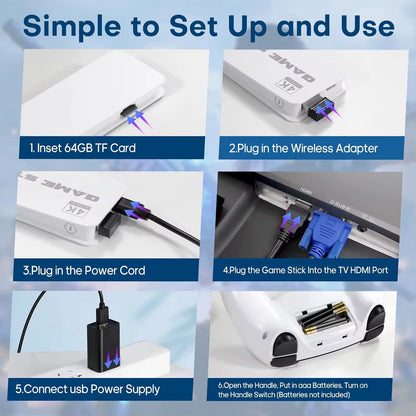 GameStick Retro™ - 20.000 Jeux Classiques | 2 Manettes Incluses CoolTrucs™