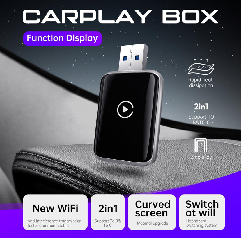 CarPlay Wireless Pro™ | Adaptateur CarPlay & Android Auto sans Fil CoolTrucs™