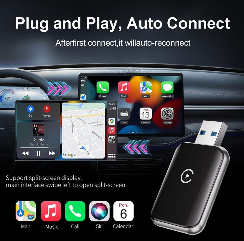 CarPlay Wireless Pro™ | Adaptateur CarPlay & Android Auto sans Fil CoolTrucs™