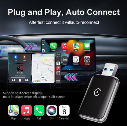 CarPlay Wireless Pro™ | Adaptateur CarPlay & Android Auto sans Fil CoolTrucs™