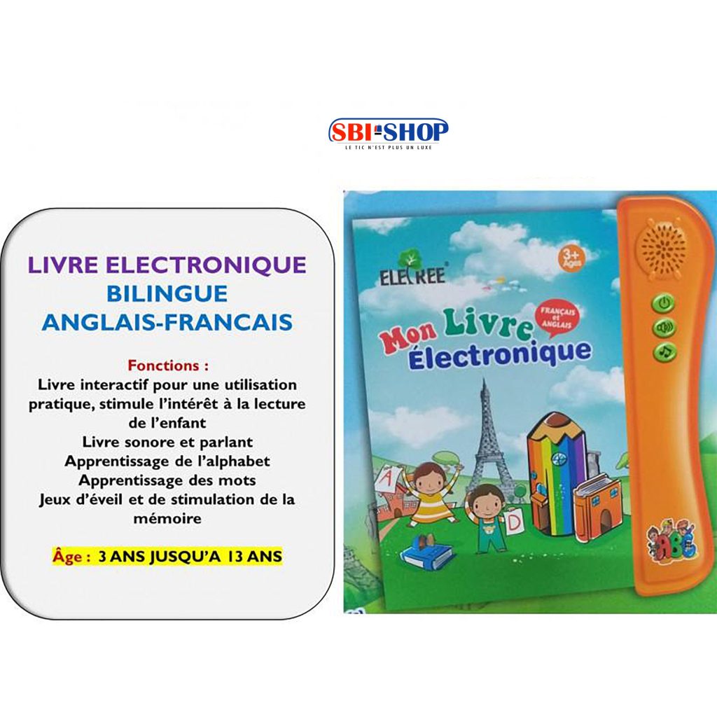 Livre électronique Bilingue Français & Anglais  | +150 mots, comptines et Jeux éducatif | 3ans et Plus CoolTrucs™