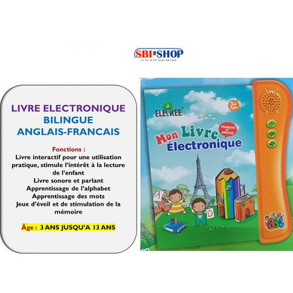Livre électronique Bilingue Français & Anglais  | +150 mots, comptines et Jeux éducatif | 3ans et Plus CoolTrucs™