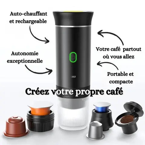 Machine à café portable 3en 1 - CoolCafé™ CoolTrucs™